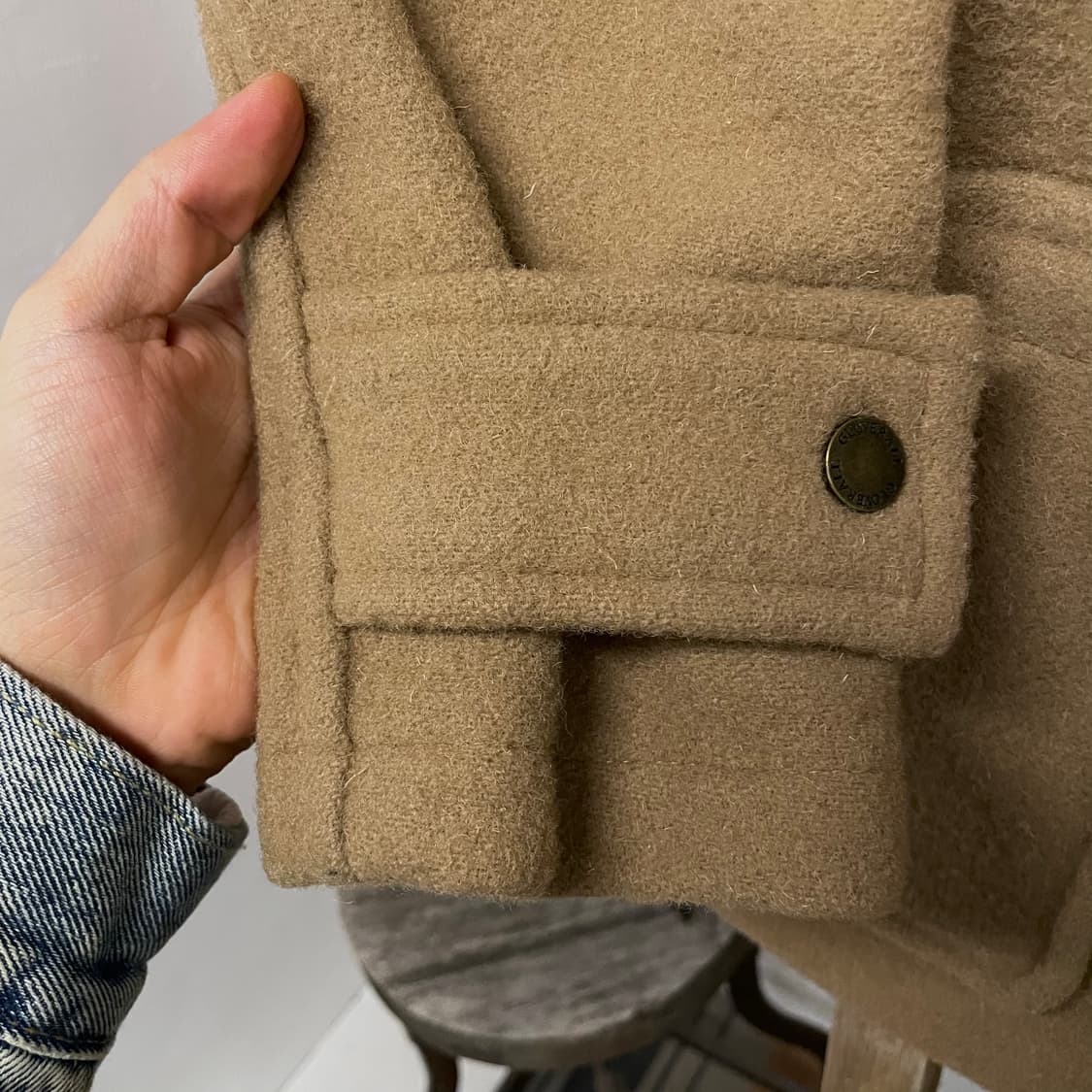 90s 글로버올 GloverAll 더플 코트 후드 떡볶이 코트 상품이미지5