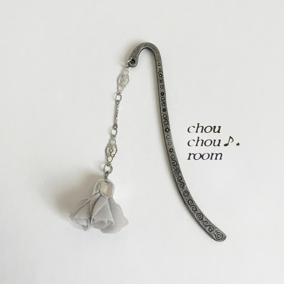 메탈 펜던트 책갈피 ⊰sliver flower⊱ bookmark 상품이미지2