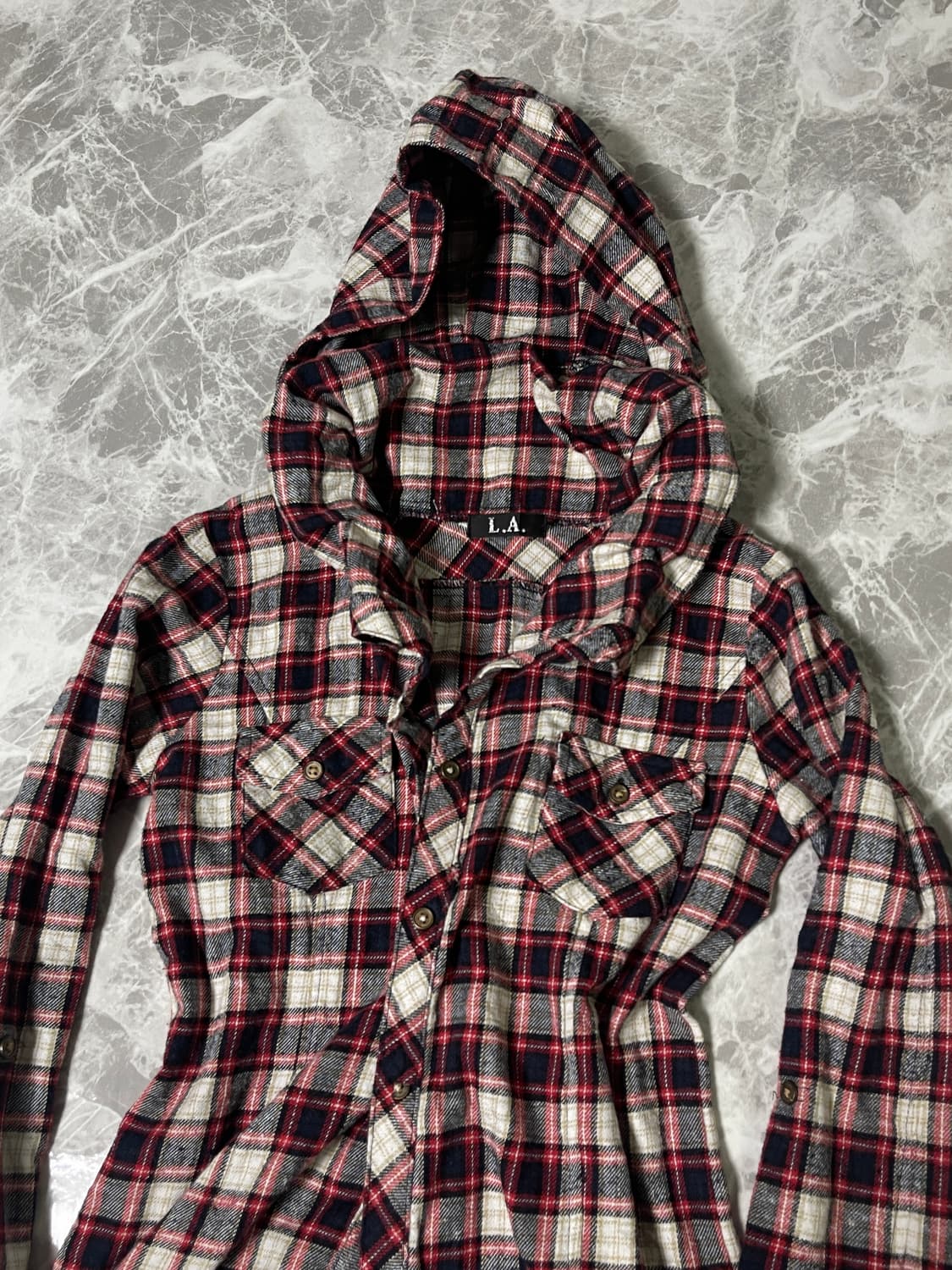 l.a check hoody shirt 상품이미지2