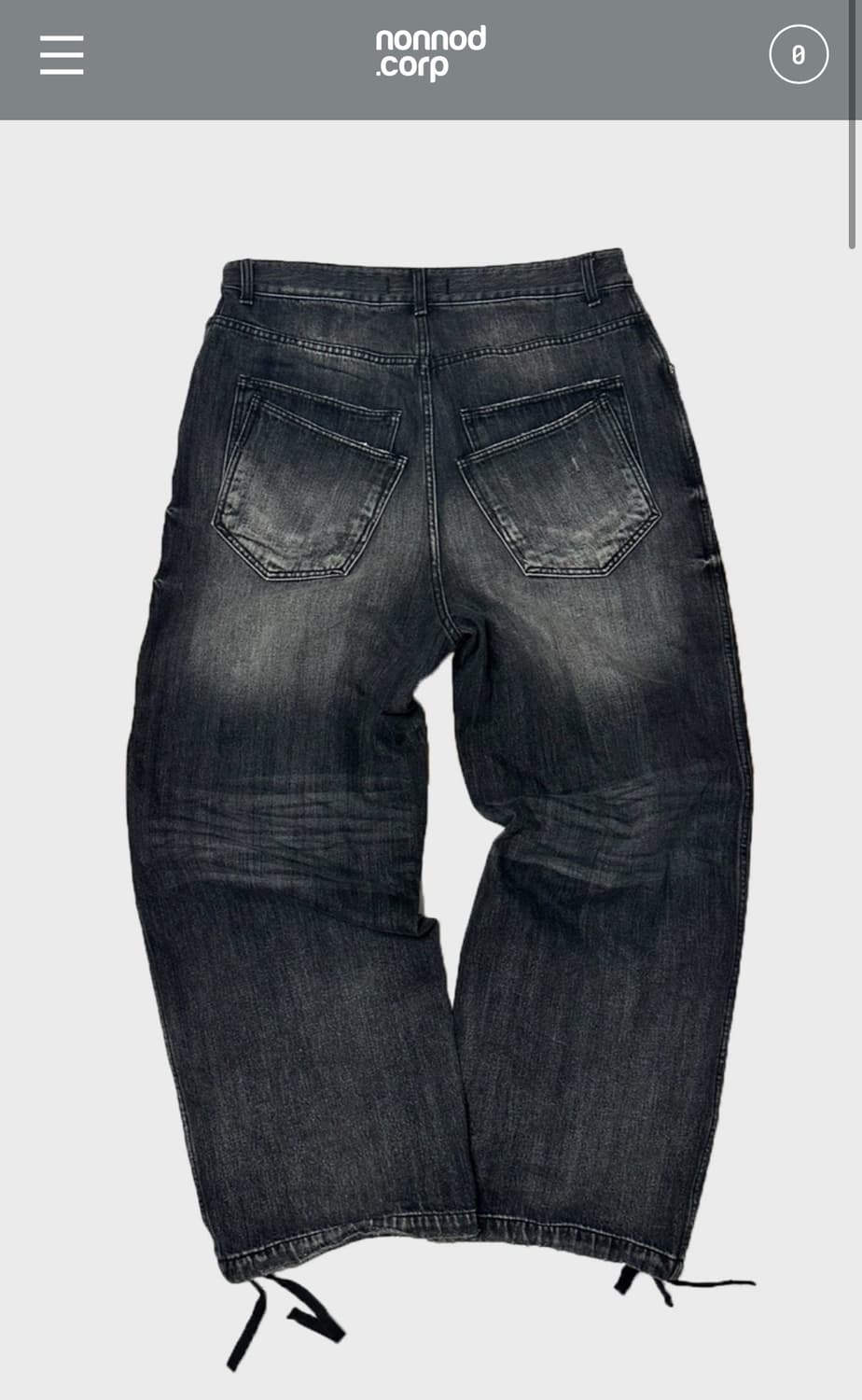 논노드 Japanese denim - Washed black 2사이즈 상품이미지1