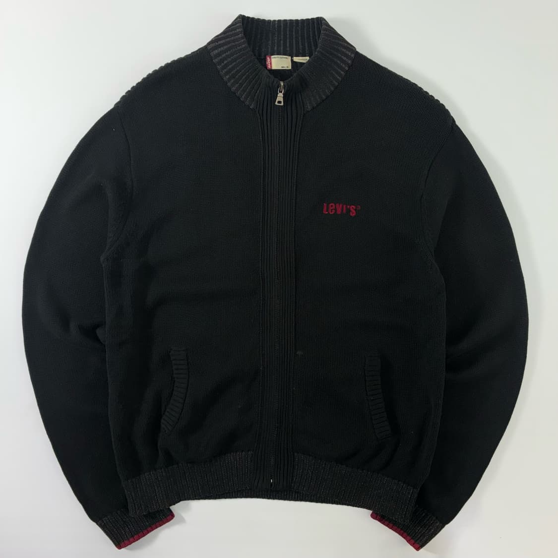 Levi's  리바이스 레드 스티치 코튼 니트 집업  상품이미지1