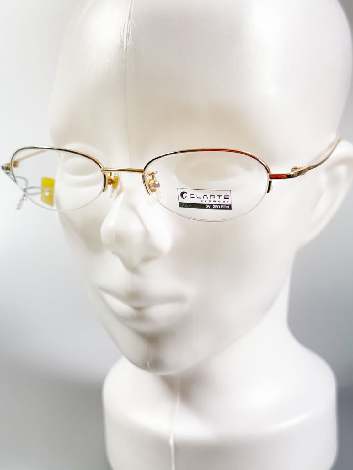 CLARTE by 서전 골드 오벌 반무테 메탈 빈티지 안경 상품이미지8