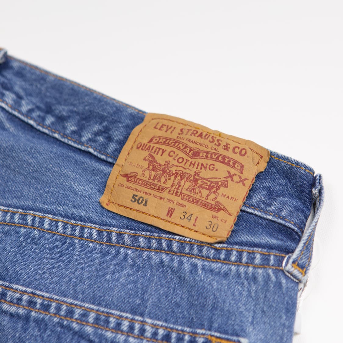 90s 리바이스 501 스트레이트 핏 데님 팬츠 34 상품이미지4