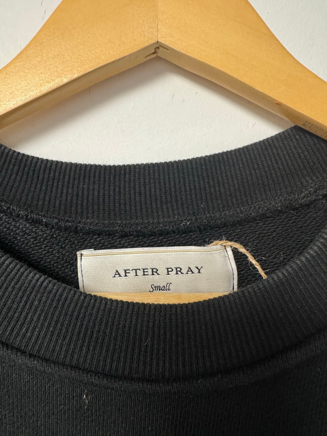 애프터프레이 스웨이드 패치 패널 블랙 맨투맨 스웨트셔츠 S 상품이미지5