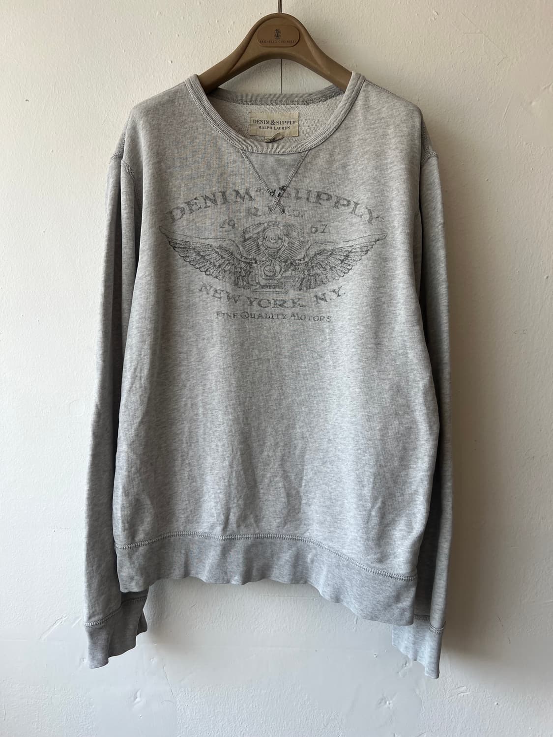 랄프로렌 데님앤서플라이 남성 멜란지그레이 맨투맨티셔츠 상품이미지2