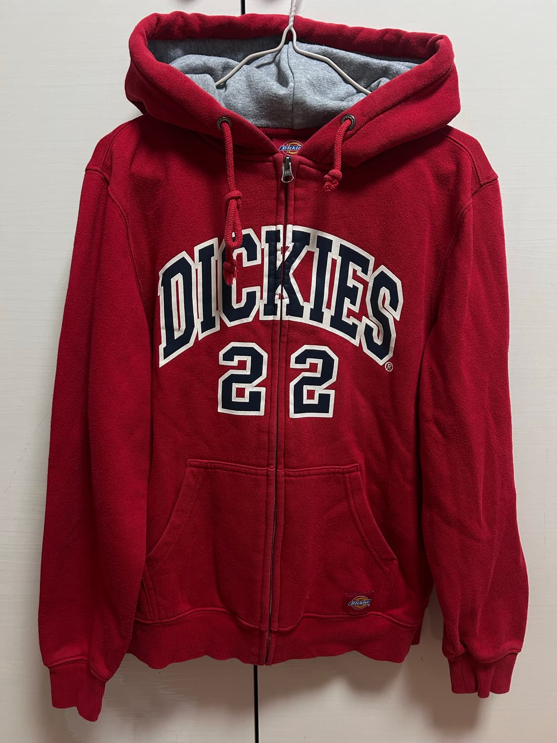디키즈 빨간색 후드집업 S(90) 상품이미지1