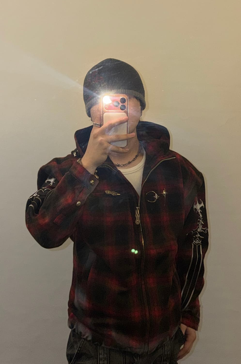 떠그클럽 아랍소드 플란넬 후드집업(새상품) 상품이미지2