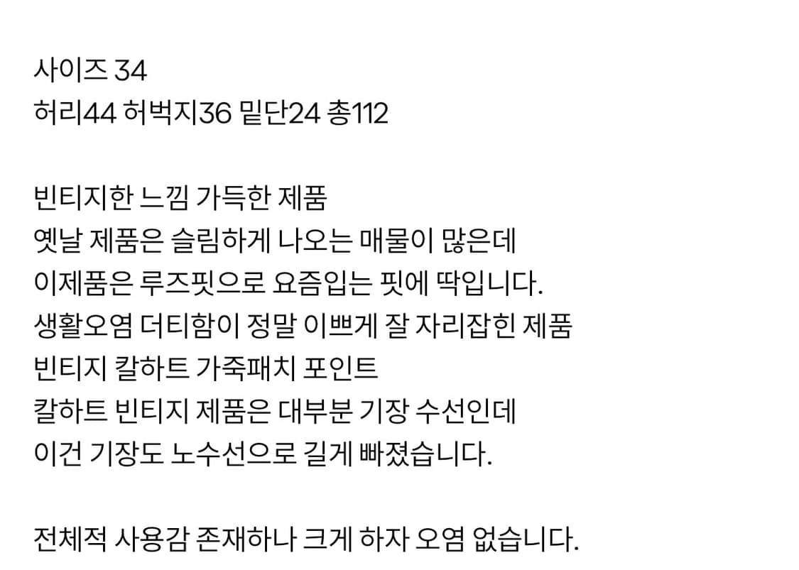 칼하트 워크팬츠 34 상품이미지6