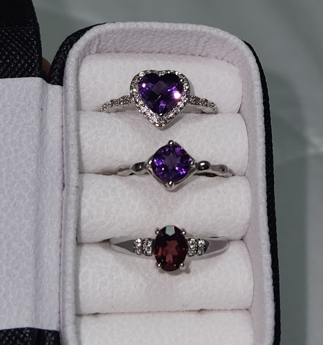 자수정 가넷 실버925 반지 상품이미지1