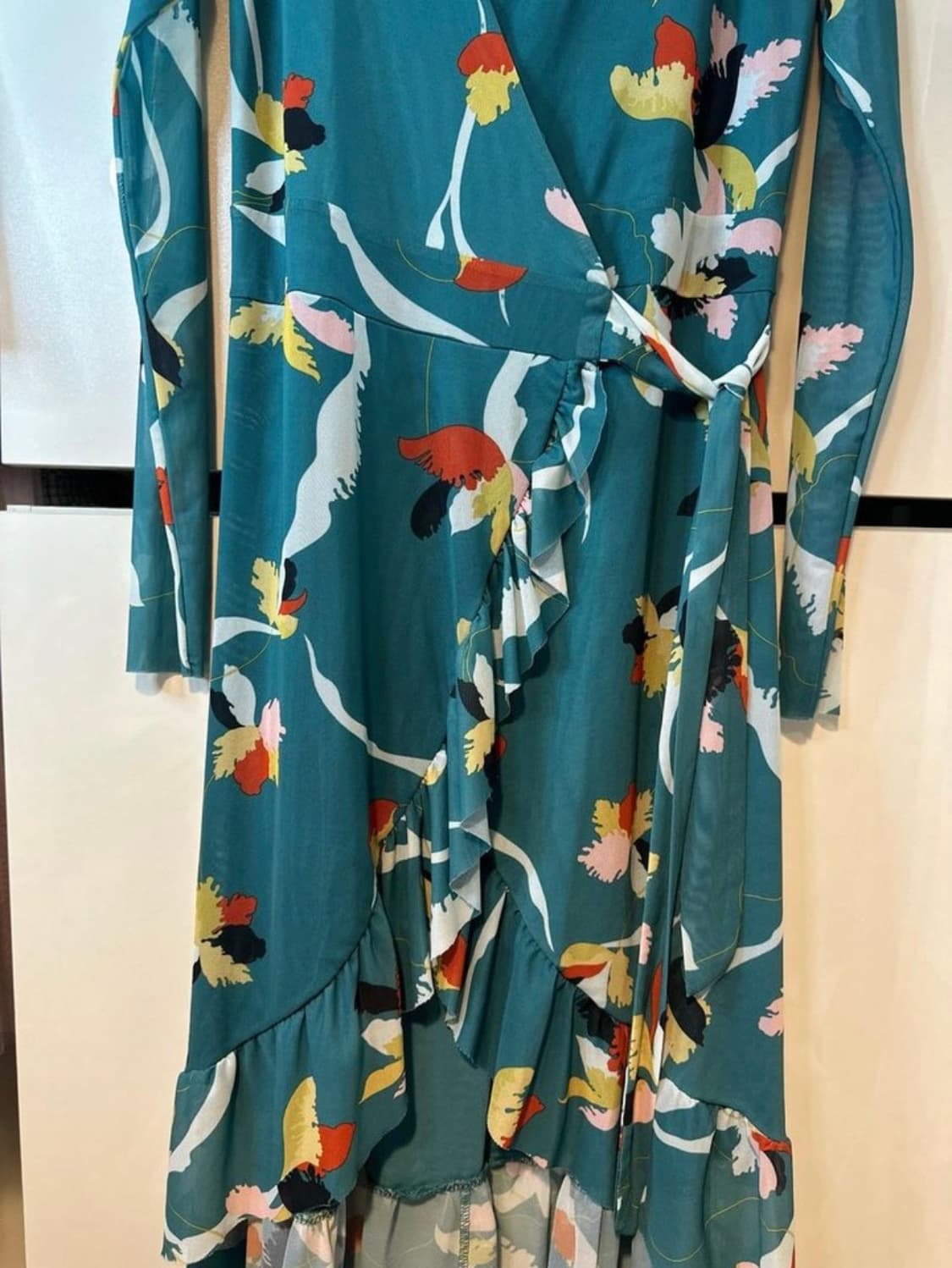 Soaked in Luxury플라워 패턴 랩 롱 원피스  상품이미지2