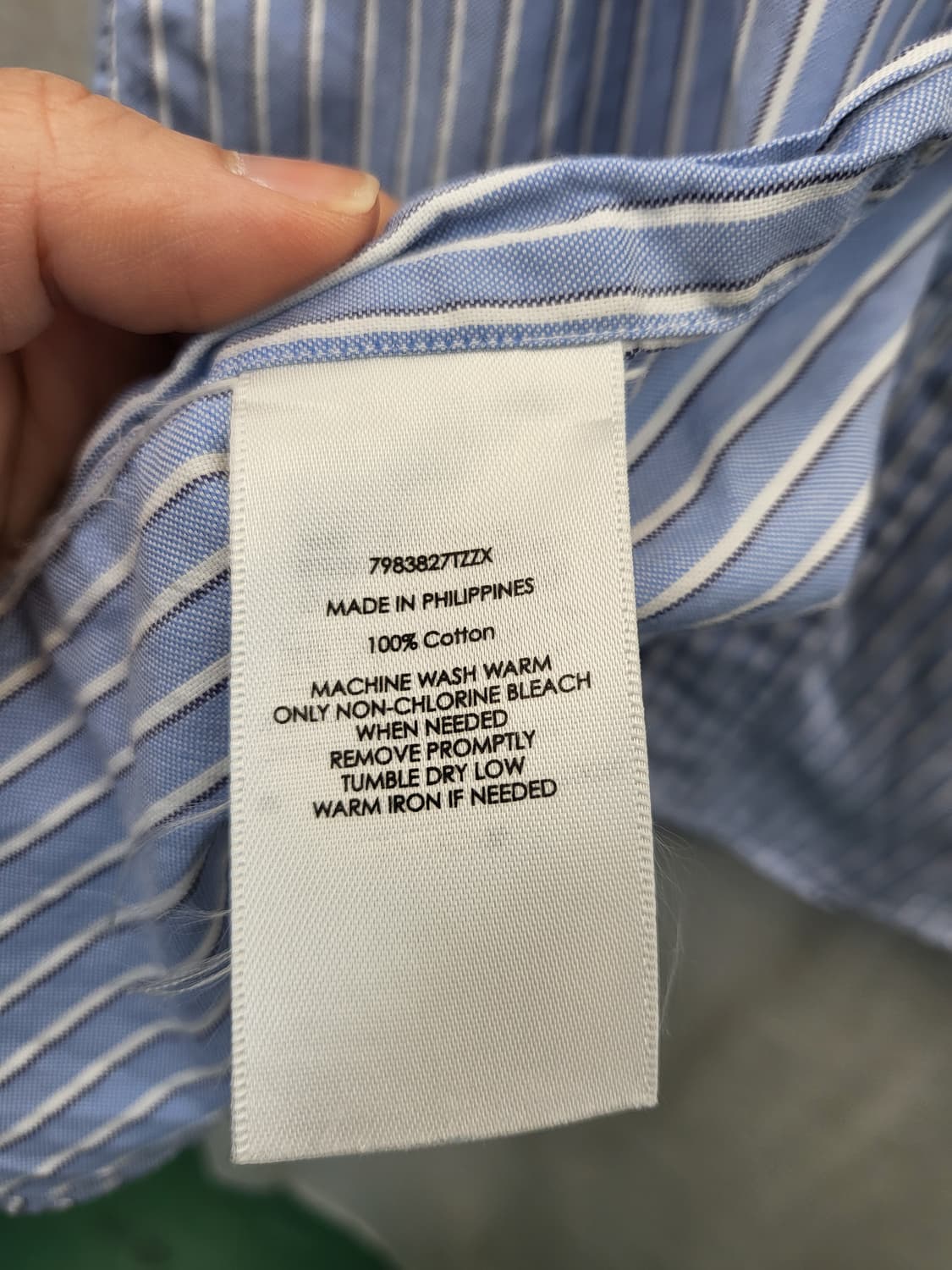 폴로 랄프로렌 스트라이프 셔츠 블루 상품이미지4