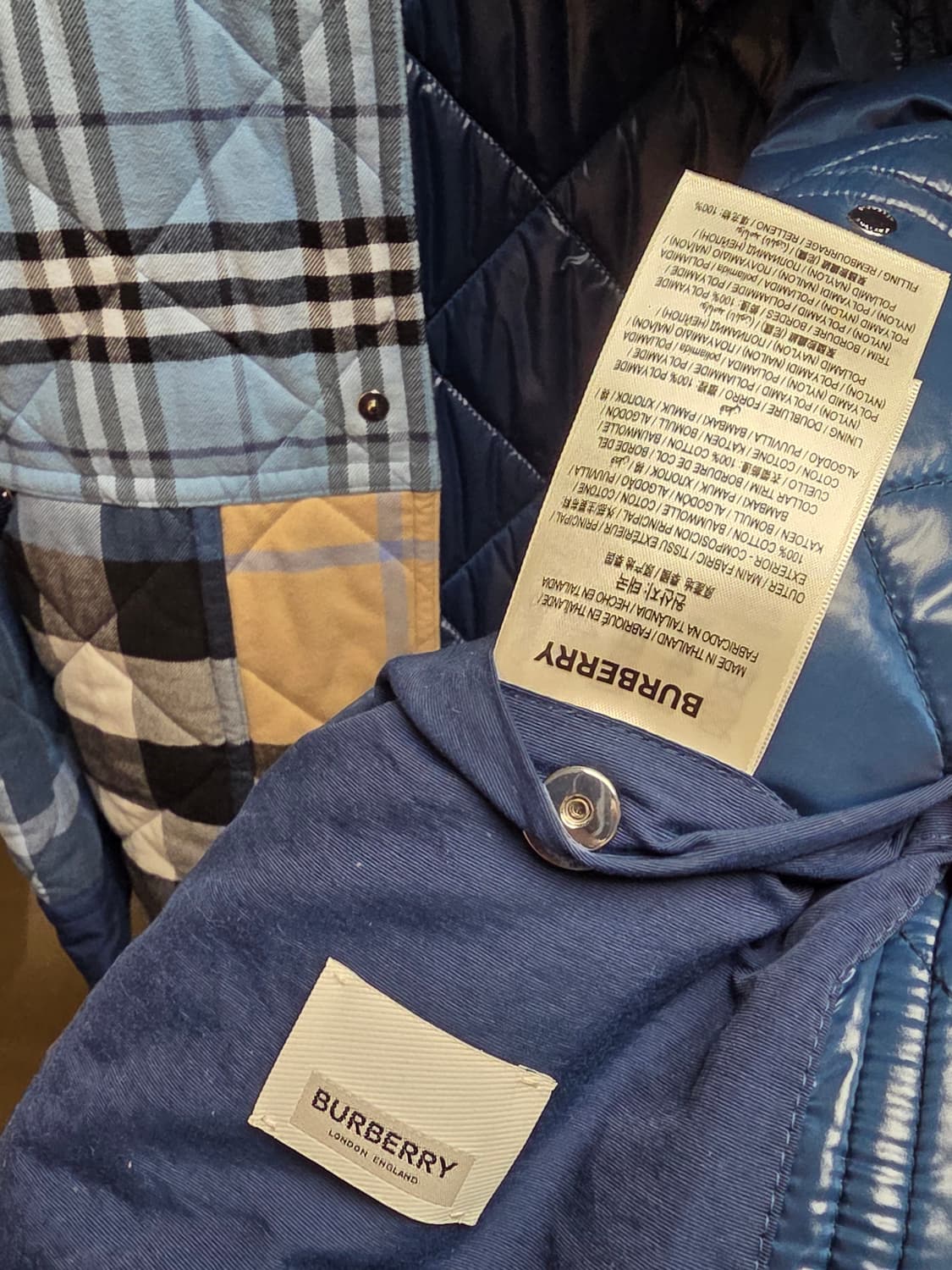 버버리 패치워크 퀄팅자켓 L 상품이미지5