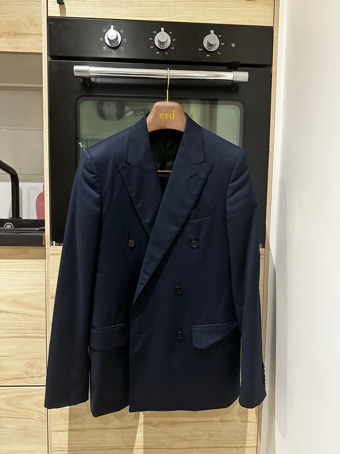 허즈밴드 파리 네이비 더블 블레이저 46 상품이미지1