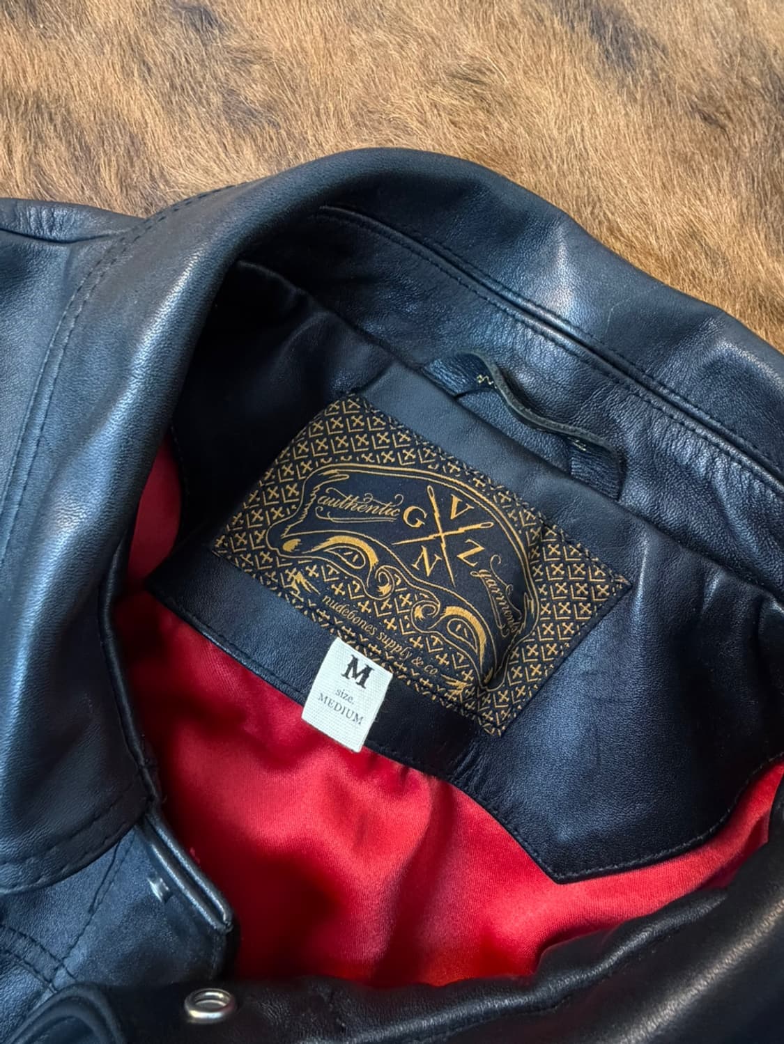 누드본즈 말가죽 트러커 레더 자켓  상품이미지9