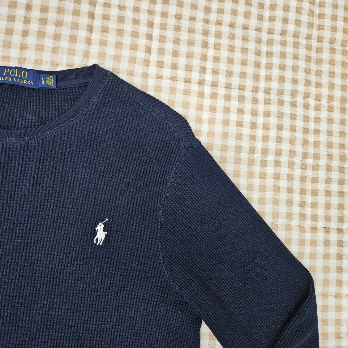 폴로 랄프로렌 와플 슬리브 면티 남자100 상품이미지3