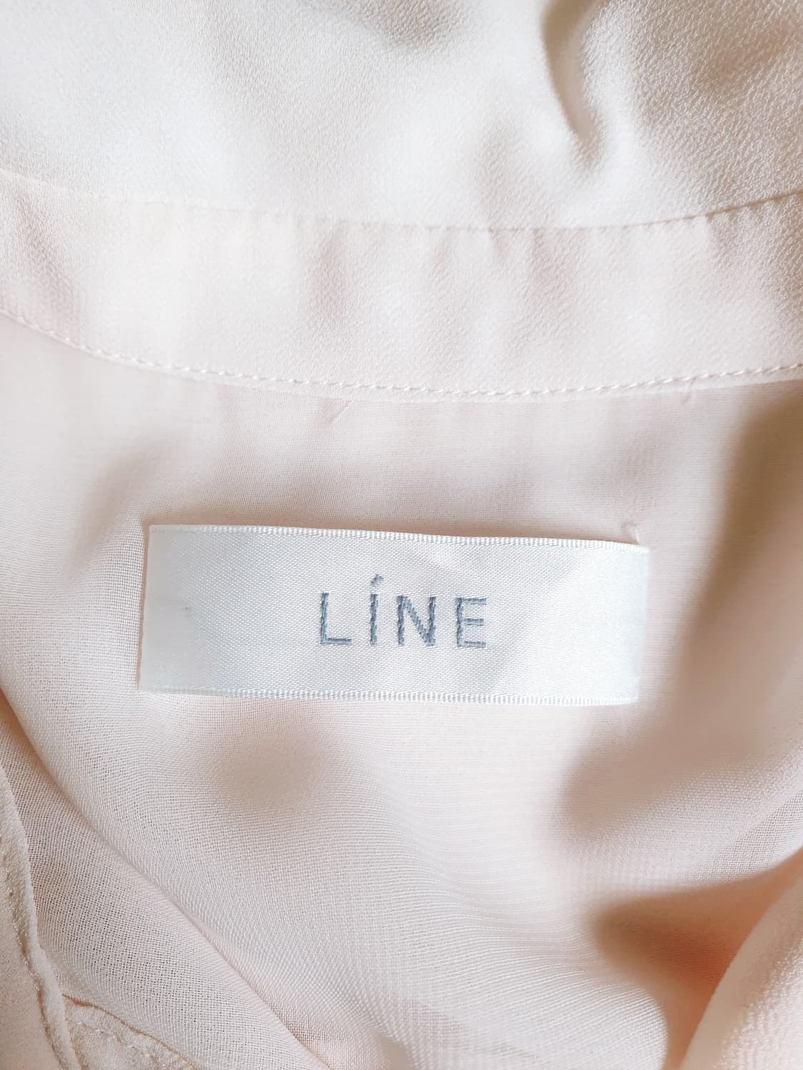 LINE 프릴카라 쉬폰블라우스 55 연핑크 상품이미지4