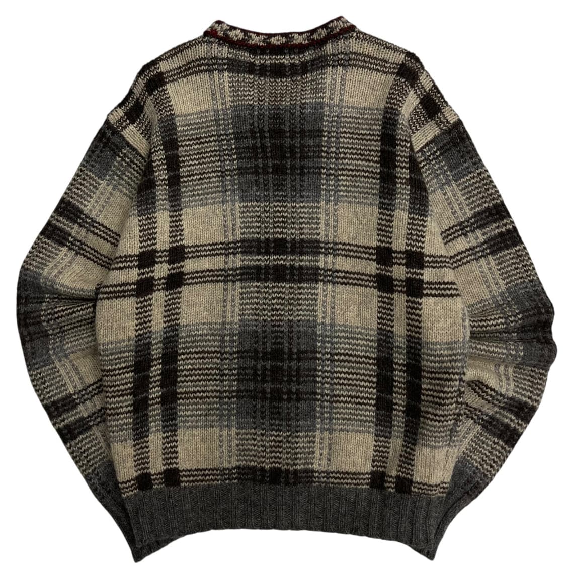 폴로 랄프로렌 베이지체크 브이 니트 L 상품이미지3