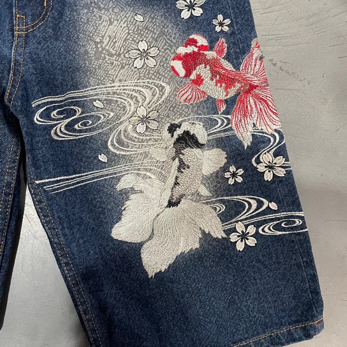 오리엔탈 데님 자수 반바지 상품이미지7