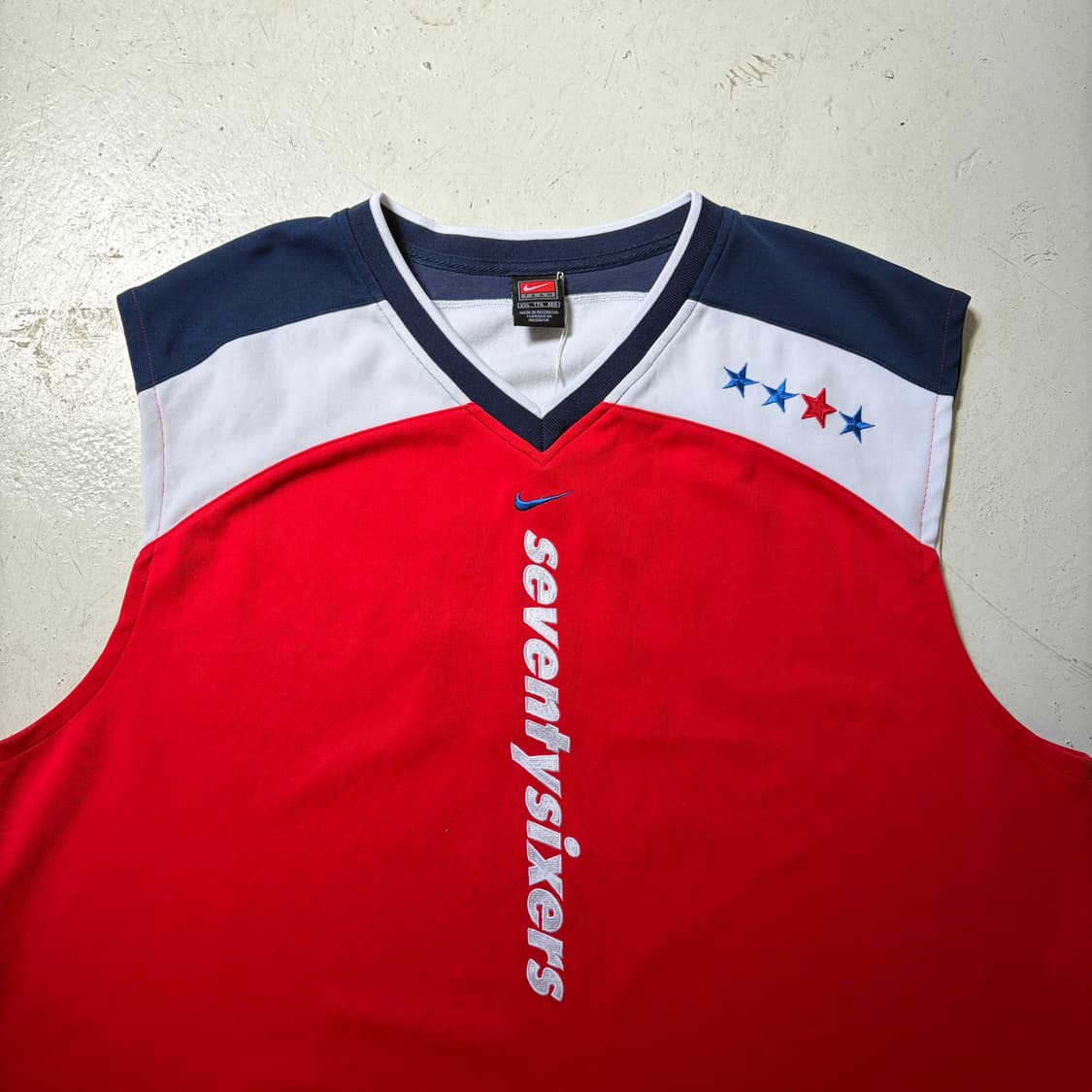 나이키 NBA 필라델피아 세븐티식서스 빈티지 농구나시 유니폼 2XL 상품이미지2