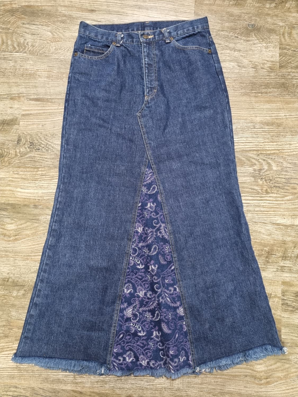 빈티지 페이즐리 데님스커트 상품이미지1