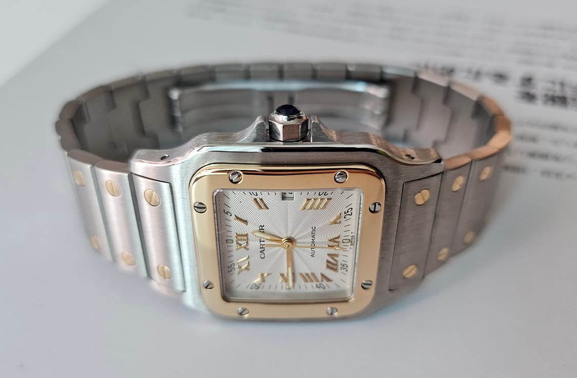 까르띠에 산토스 갈베 콤비 라지 오토메틱 (기요쉐패턴) 상품이미지1