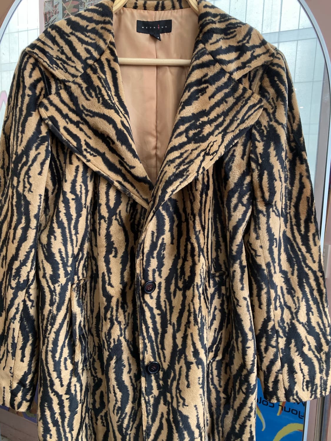 빈티지 벨벳 레오파드 미디 코트 상품이미지2