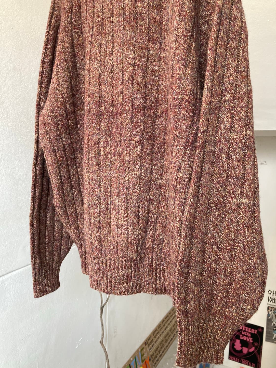 울 100% two단추 니트 상품이미지7