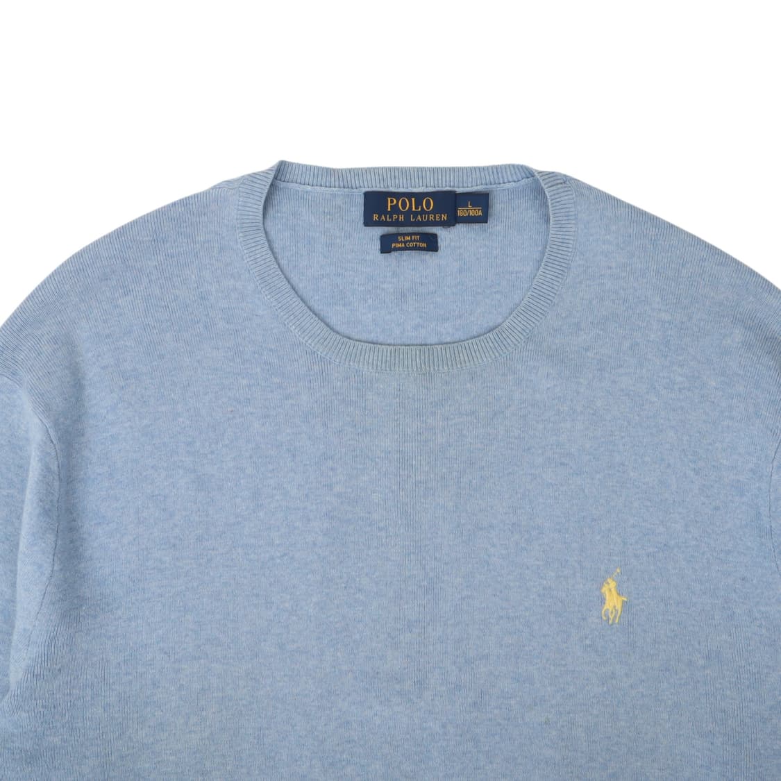 폴로 랄프로렌 라이트 블루 피마코튼 니트 상품이미지2
