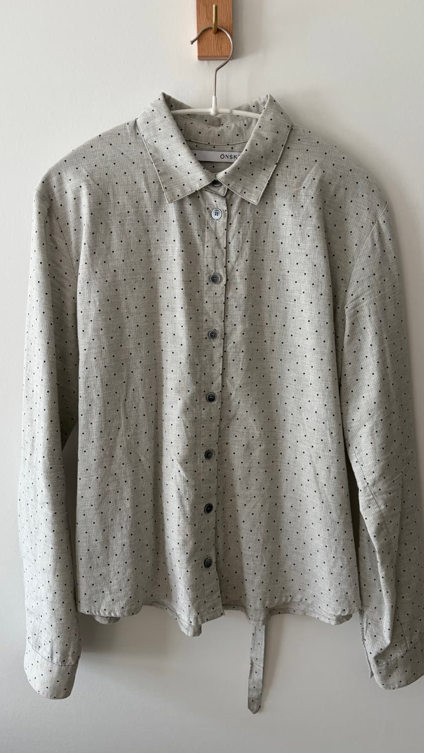 ONSKA PIN DOT SHIRT GREY 온스카 핀 닷 셔츠 그레이 상품이미지10