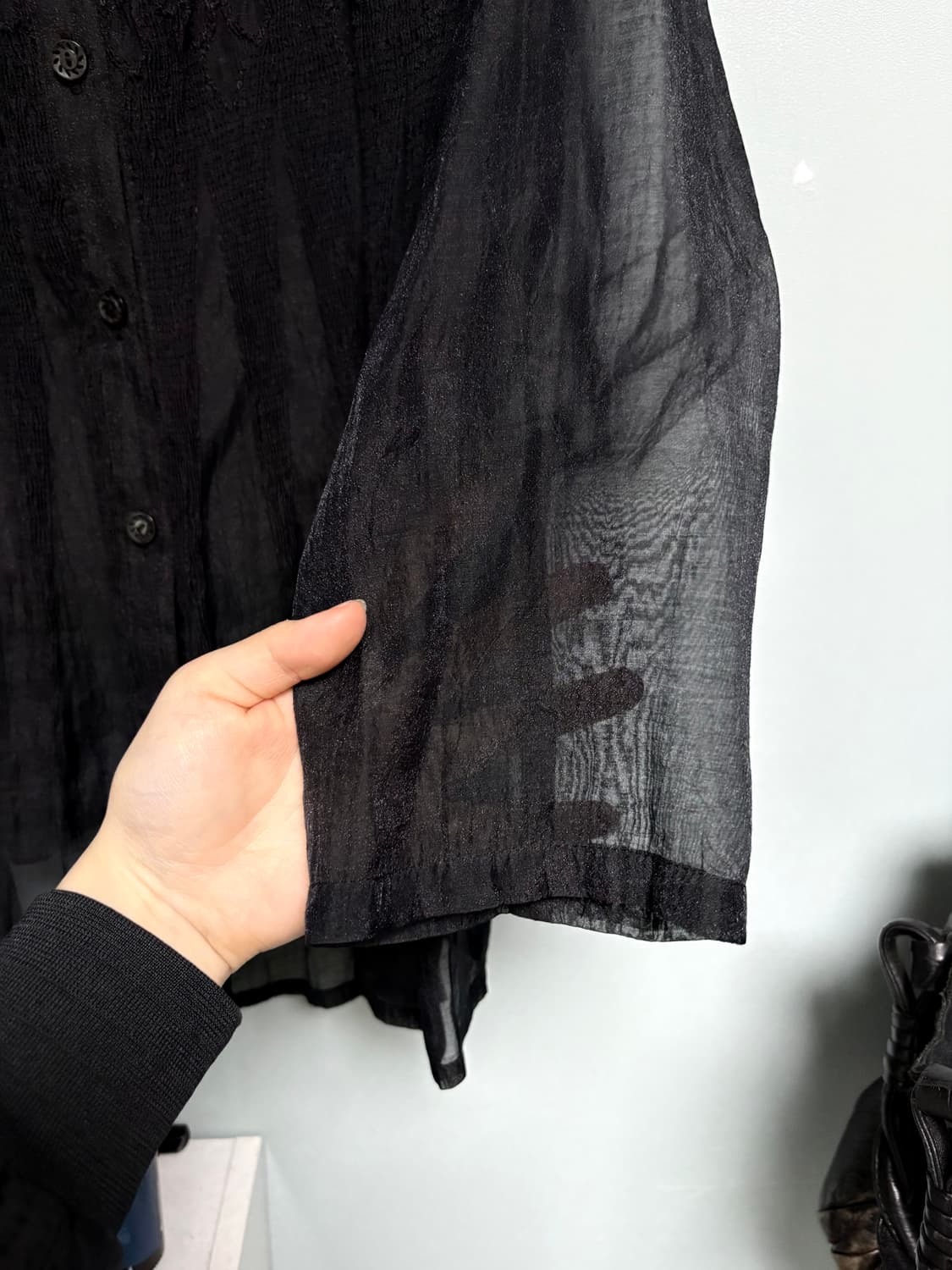 일본 빈티지 고스 블랙 셔츠 상품이미지4