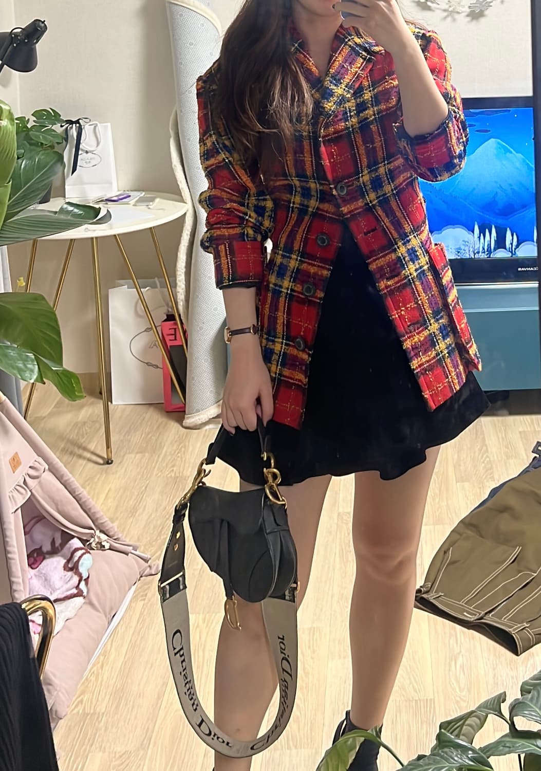 [비비안웨스트우드] 레드벨벳 조이 비비안 체크 자켓 상품이미지1