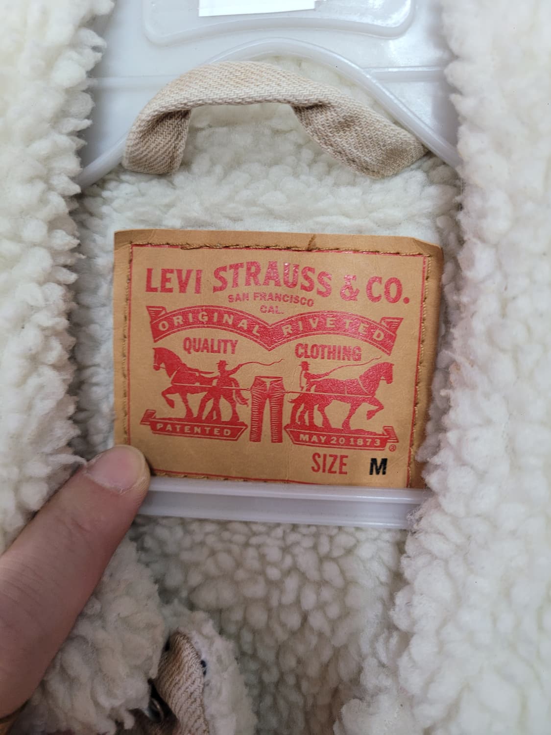 Levis 리바이스 아이보리 쉐르파 트러거 자켓 상품이미지3