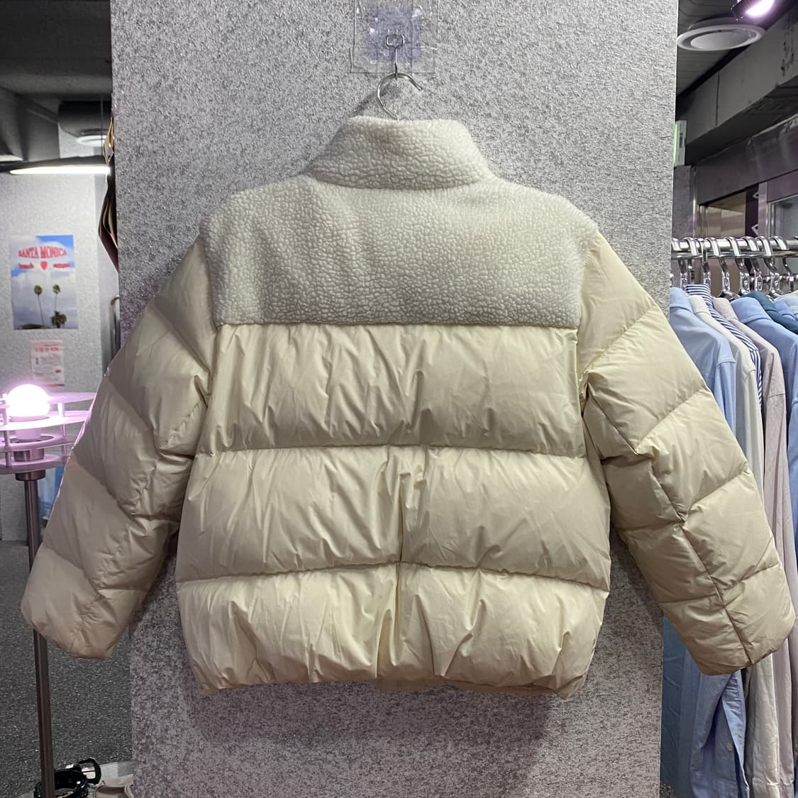 MLB 하프쉐르파 나일론 크림 패딩 B3451 상품이미지4