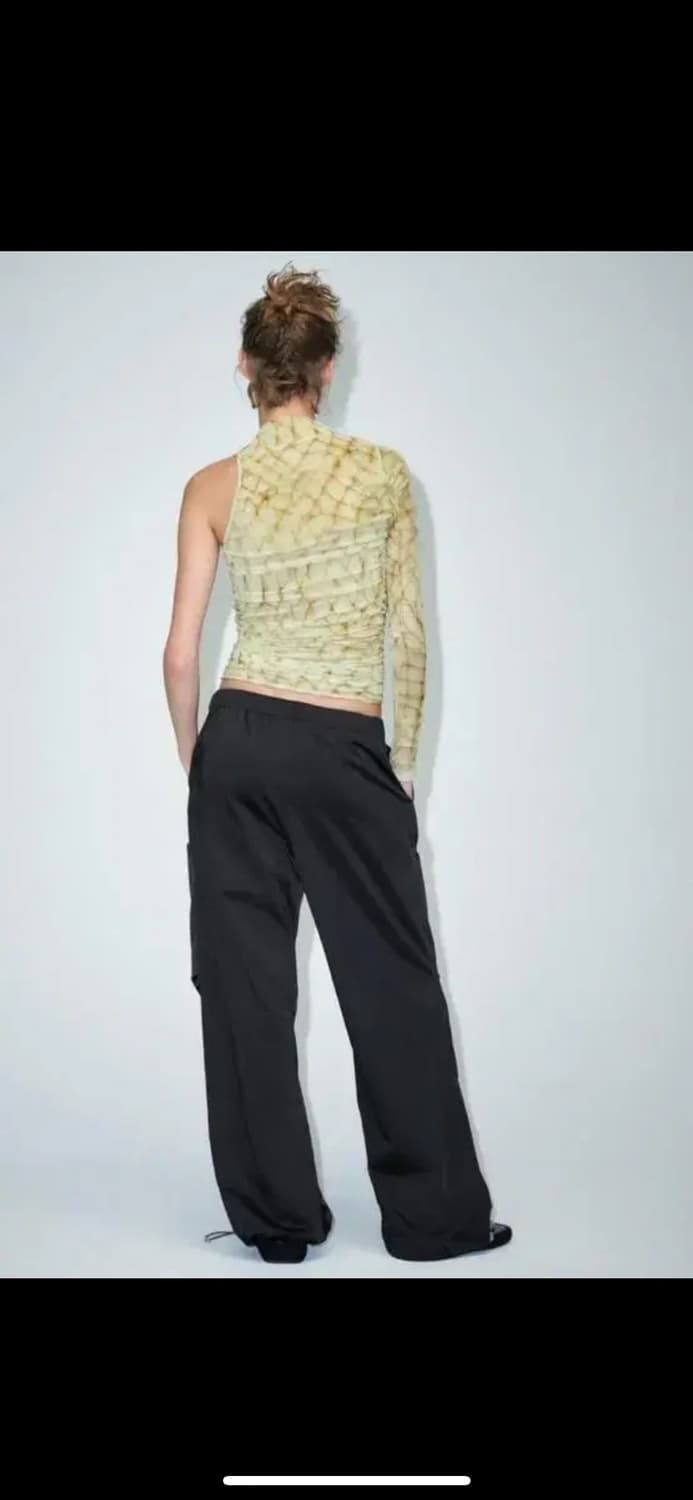 자라 언밸런스 튤 패턴 탑 xs 상품이미지4