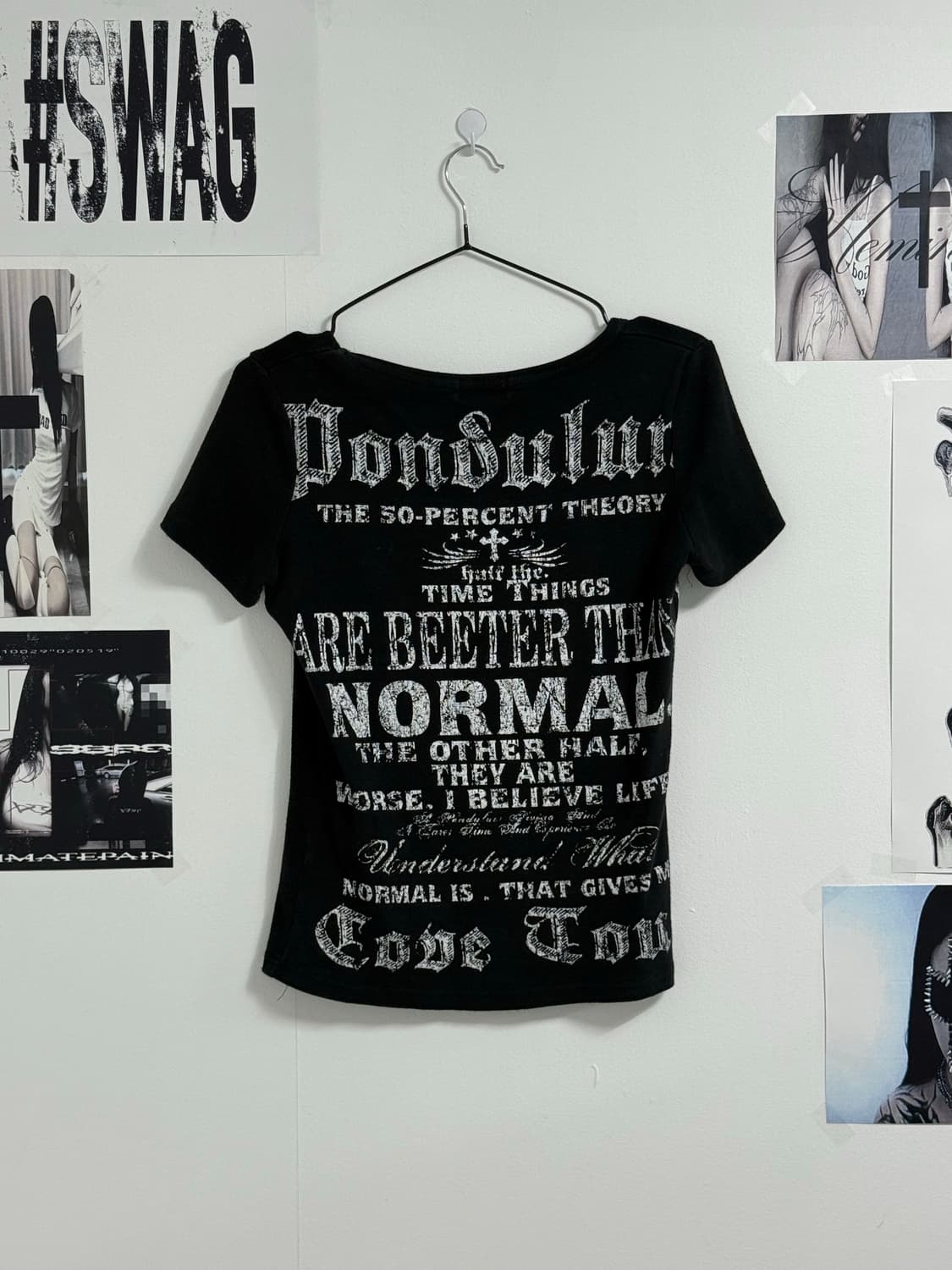00s punk mood printing halfsleeve  상품이미지5