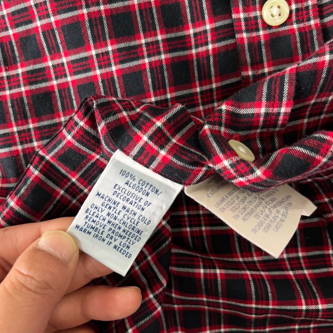 100 폴로랄프로렌 빈티지 체크 코튼 셔츠 상품이미지6