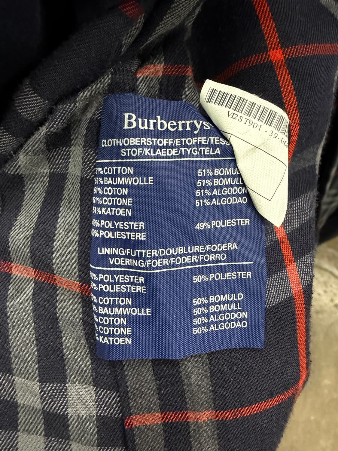 버버리 정품 네이비 트렌치 코트 상품이미지6