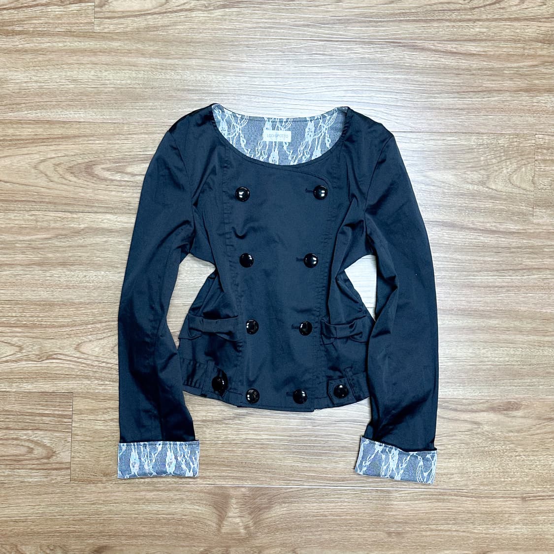 빈티디 로디스포토 리본 자켓 히메갸루 로걀 라떼 발레코어 헤이세이 레이스 상품이미지1