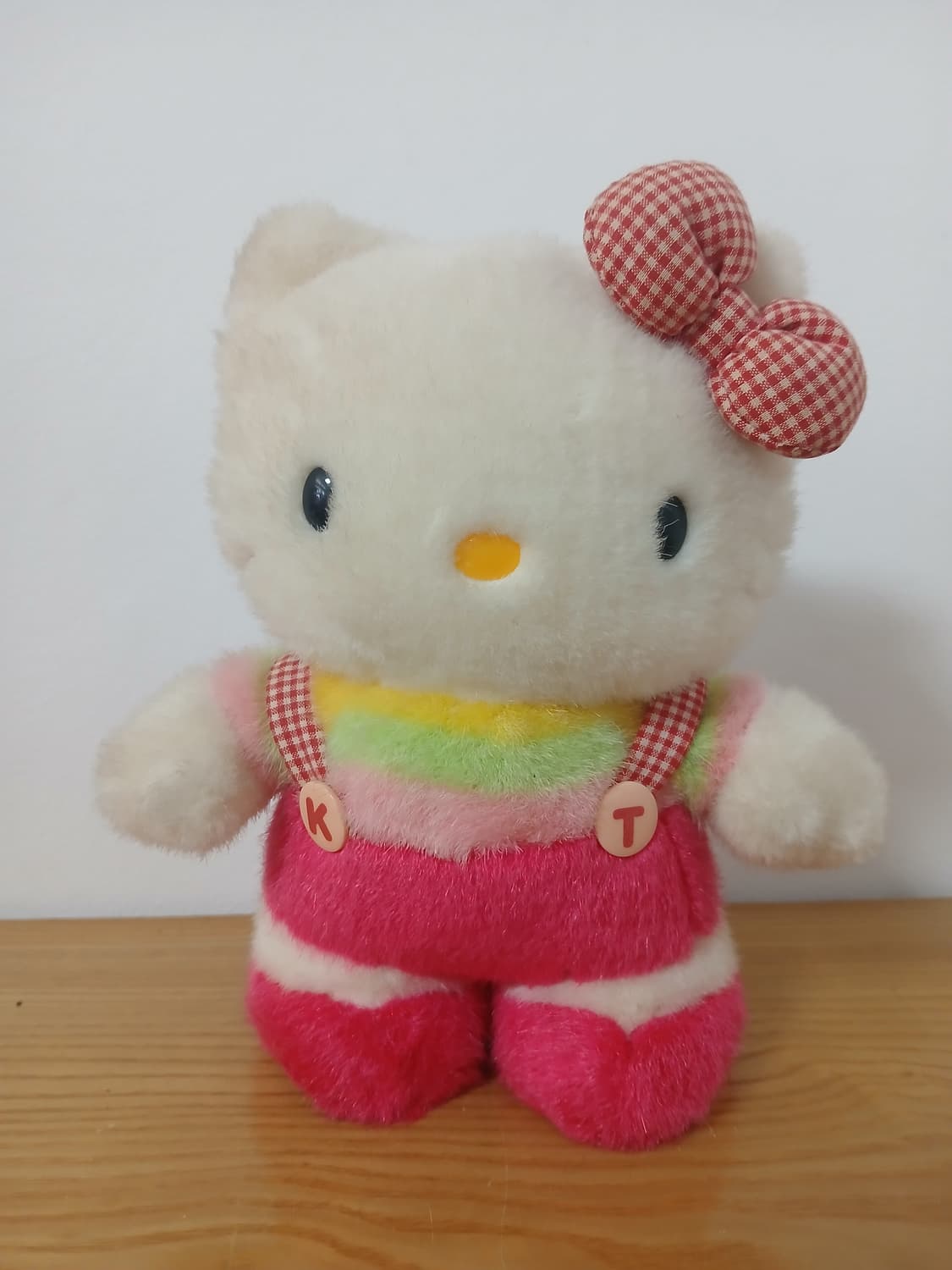 빈티지 산리오 헬로키티 인형 빨강 멜빵바지 인형 상품이미지1