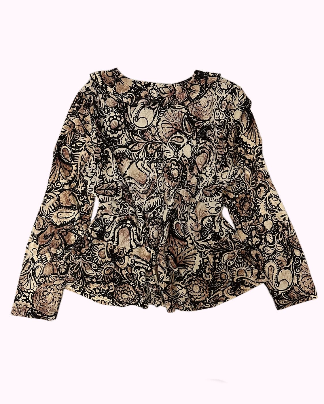 oriental pattern lace ribbon top 상품이미지4