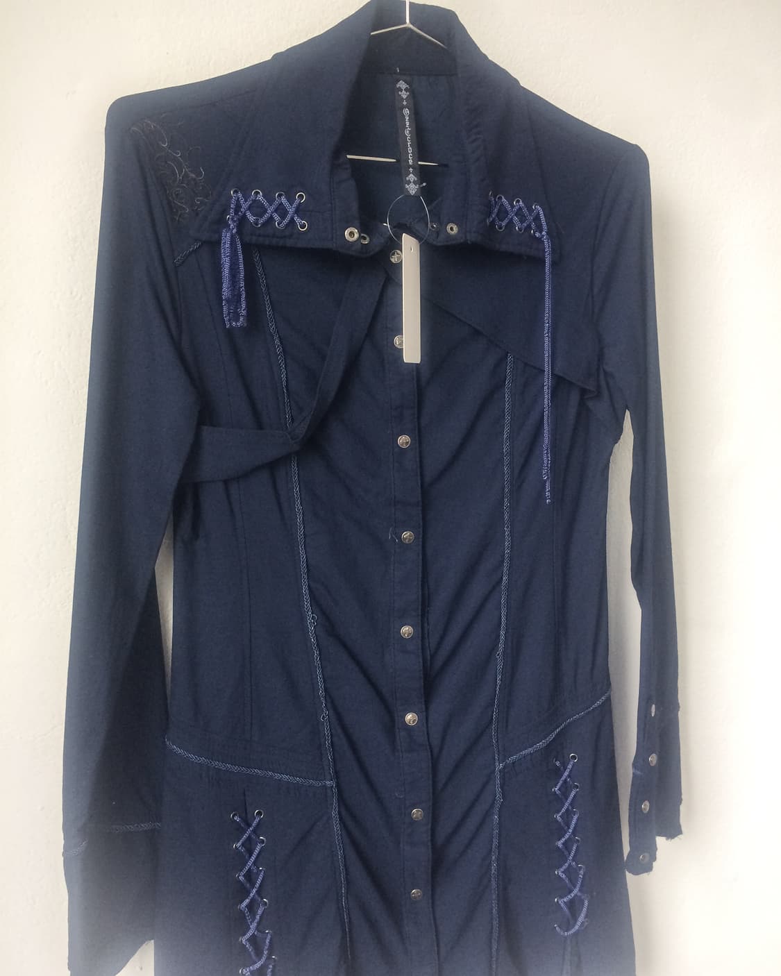 Ozz croce lace up point shirt 상품이미지3