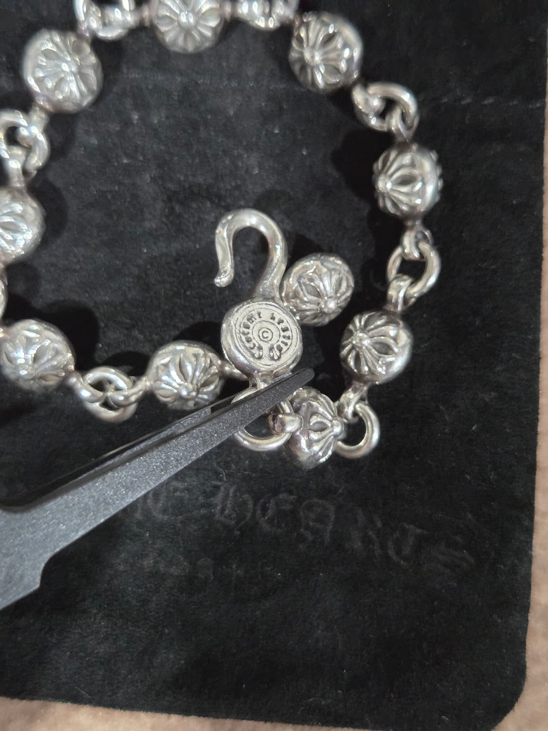 정품 크롬하츠 크로스 링크 팔찌 상품이미지3