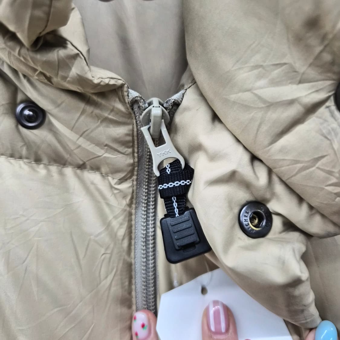 컨버스 베이지 패딩 점퍼 여성 M 상품이미지9