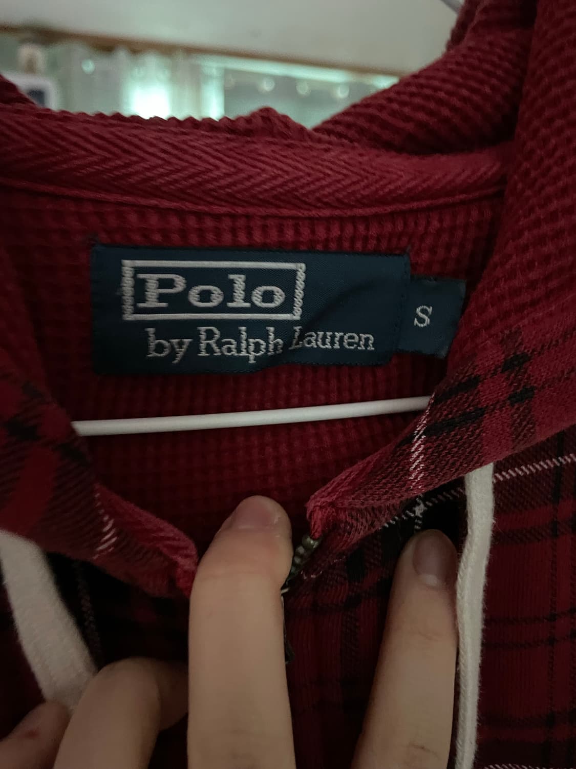 폴로 레드 체크 후드집업 상품이미지4