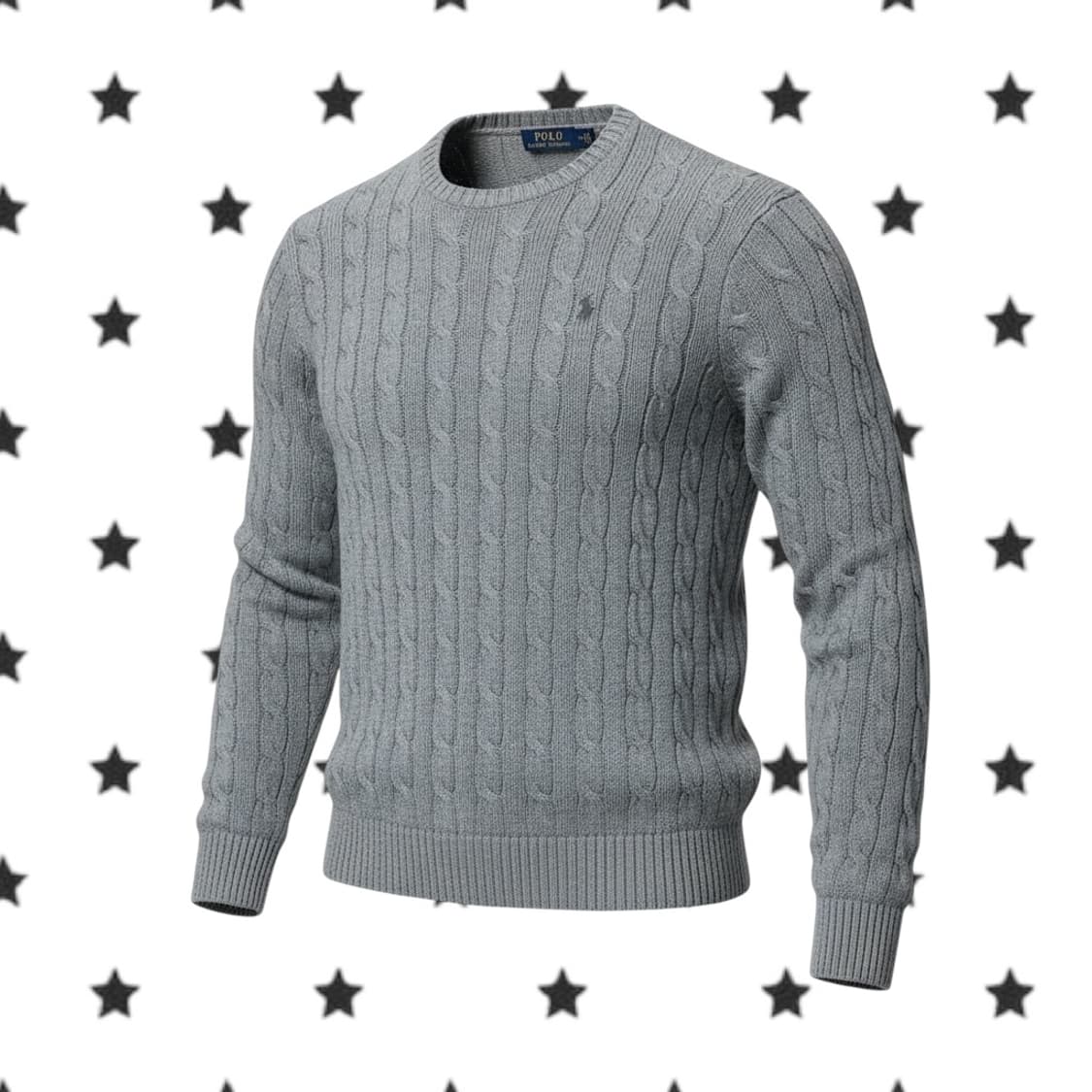 신형 폴로 랄프로렌 그레이 꽈배기 면니트 상품이미지1