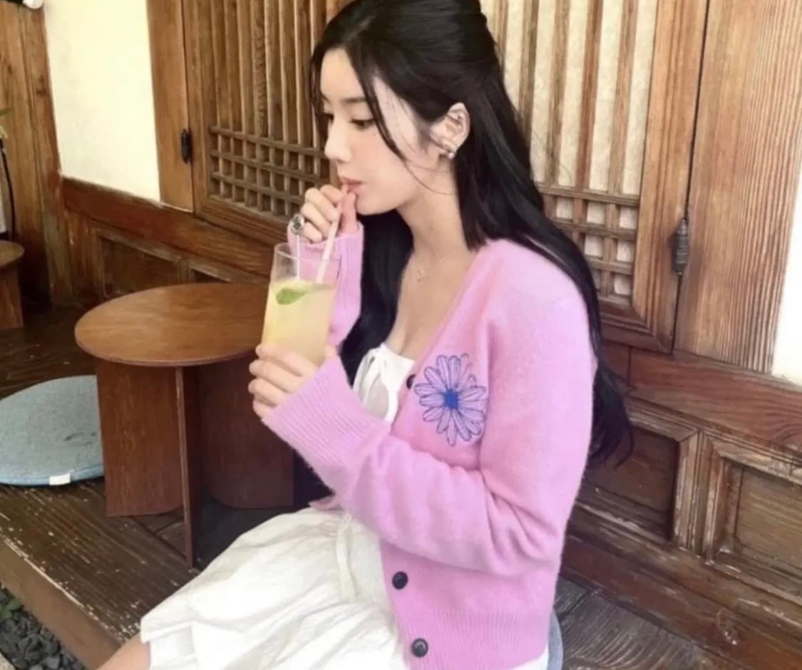 마르디메크리드 핑크 가디건 상품이미지4