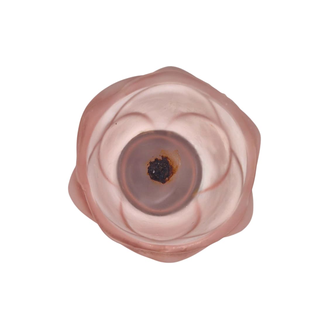 80s 엔틱 핑크 불투명 장미 촛대 상품이미지2