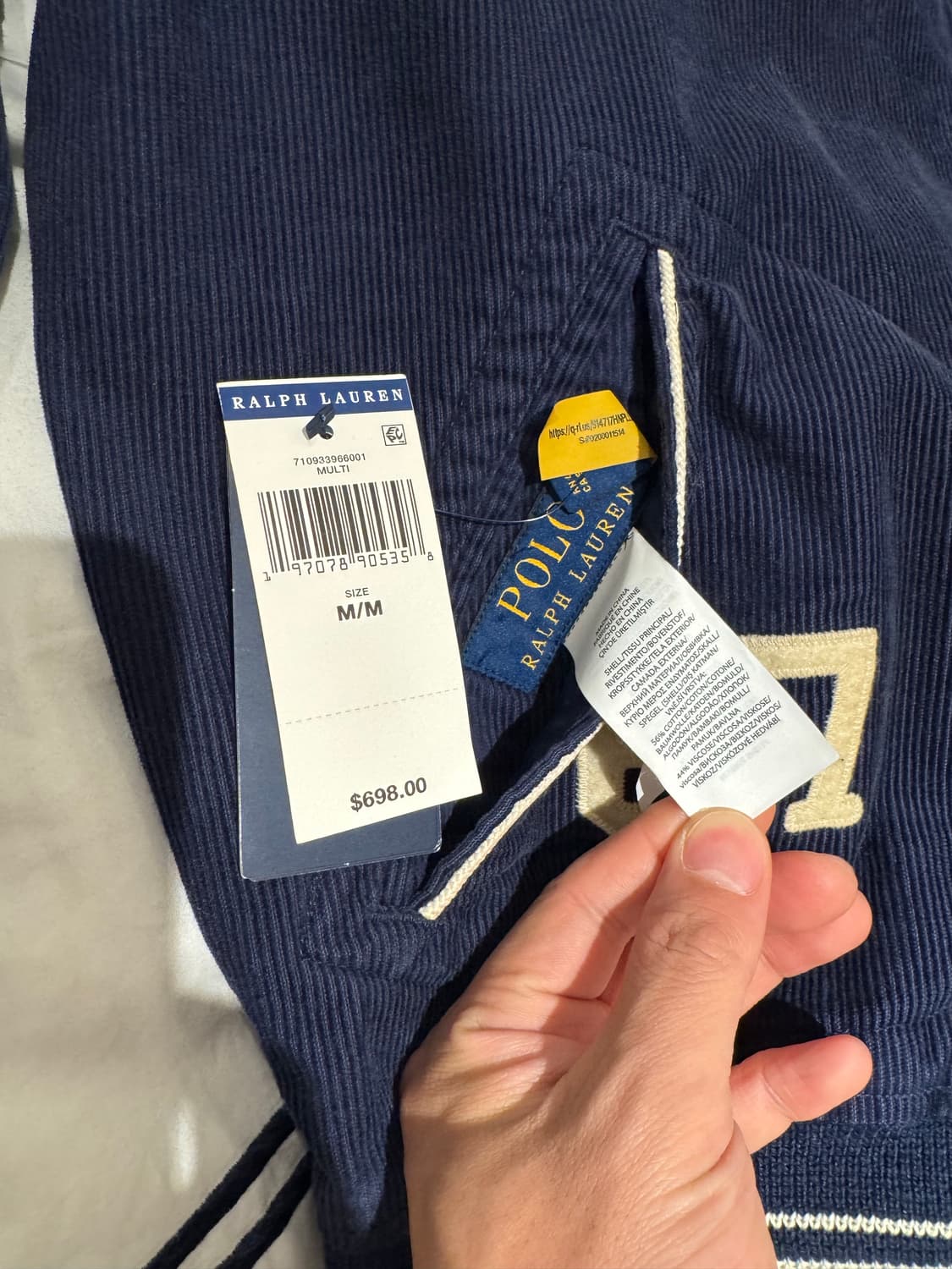 폴로 코듀로이 리버시블 바시티 자켓(새상품) M 상품이미지7