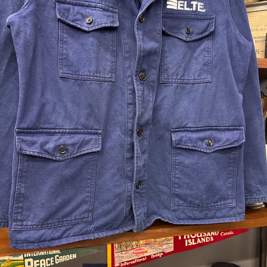 60~70s 퍼티그 포켓 프렌치 워크자켓 / 초어자켓 이태리생산 N976 상품이미지4