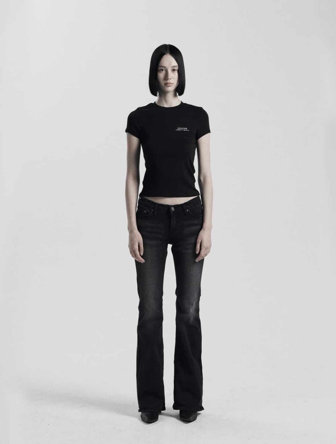 새상품) 오도어 베이직 하프 티 네이비 상품이미지2